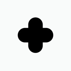 Add Icon. Plus, Positive. Ambulance, Medical Logo. Increase Sign and Symbol for Design, Presentation, Website or Apps Elements - Vector.    