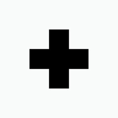 Add Icon. Plus, Positive. Ambulance, Medical Logo. Increase Sign and Symbol for Design, Presentation, Website or Apps Elements - Vector.    