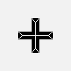 Fototapeta premium Add Icon. Plus, Positive. Ambulance, Medical Logo. Increase Sign and Symbol for Design, Presentation, Website or Apps Elements - Vector. 