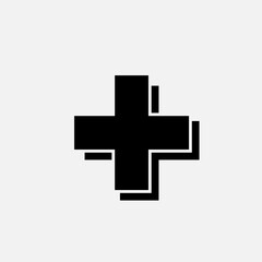 Add Icon. Plus, Positive. Ambulance, Medical Logo. Increase Sign and Symbol for Design, Presentation, Website or Apps Elements - Vector.    