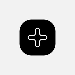 Add Icon. Plus, Positive. Ambulance, Medical Logo. Increase Sign and Symbol for Design, Presentation, Website or Apps Elements - Vector.    