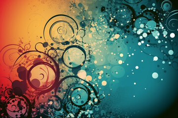 A captivating and dynamic vector design featuring an array of colorful bubbles, perfect for creating a vibrant and wallpaper background. Ai generated