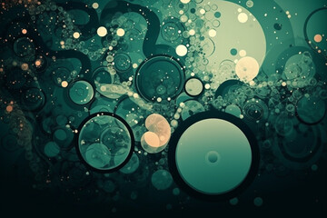 A captivating and dynamic vector design featuring an array of colorful bubbles, perfect for creating a vibrant and wallpaper background. Ai generated