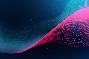 Obraz premium Stunning wallpaper design featuring a captivating blue background adorned with a graceful pink swoosh, adding a touch of elegance. Ai generated