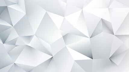 Fototapeta premium polygonal white background abstract triangles innovation page. Generative AI