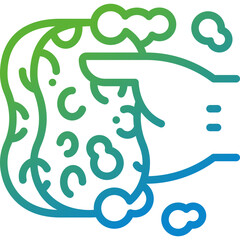 Sponge gradient line icon
