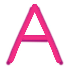 Uppercase English alphabet 3D model is self-drawn.