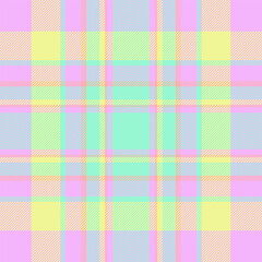 Seamless textile plaid of check background texture with a fabric pattern tartan vector.