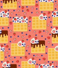 seamless pattern with cakes