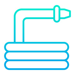 Outline gradient Water hose icon