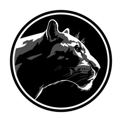 Black panther head, logo emblem