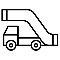 Outline Aircraft stairs icon