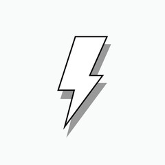 Lightning Icon. Thunderbolt Symbol. Charging Sign  - Vector.     