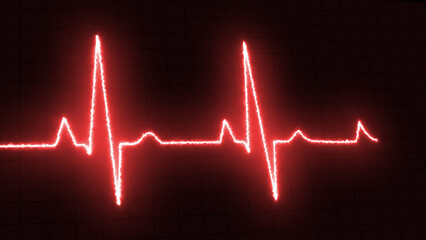 Heartbeat line. Cardiogram. Electrocardiogram.