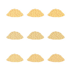 A vector drawn oats illustration with various colors and amount of details