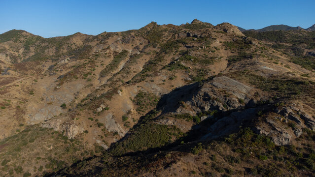 Aerial View of Wilson Canyon, Sylmar, San Fernando Valley, California 