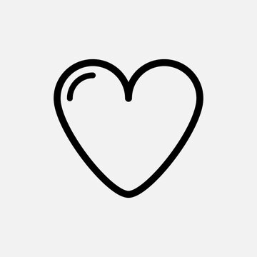 Heart Icon. Universal Interface Element, Sign and Symbol - Vector