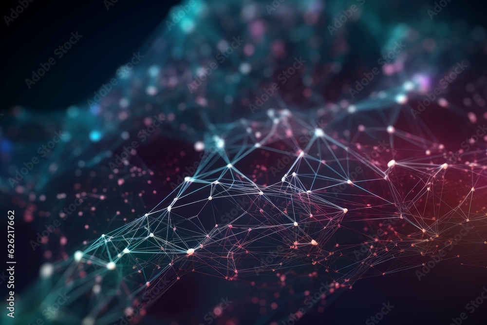 Poster network connections plexus. generate ai