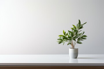 Minimalistic kitchen plant pot board. Generate Ai