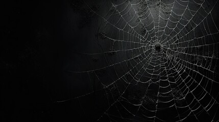 Creepy spider web against textured background, perfect for Halloween designs.