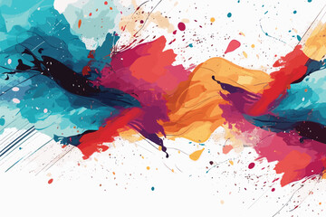 vector art painting illustration abstract watercolor background with watercolor splashes