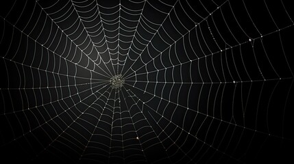 Naklejka premium Halloween spider web pattern on dark surface, creepy and mysterious.