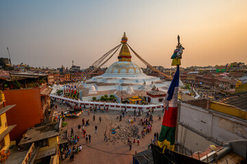 A landscape around Boudhanath, Kathmandu, Nepal