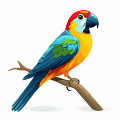 Fototapeta premium bird cartoon clipart vector white background