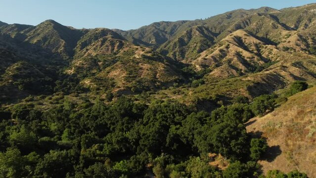 Aerial View of Wilson Canyon, Sylmar, San Fernando Valley, California 