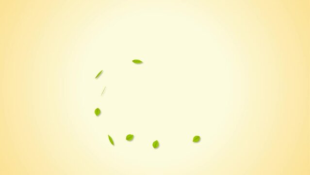 flying leaves background and 2d animation