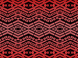 High contrast red and black glossy stripes background. Abstract technology graphic banner design. Vector corporate background.