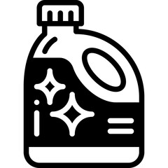 Cleaning liquid solid line icon