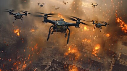 Fototapeta premium Military combat drone 