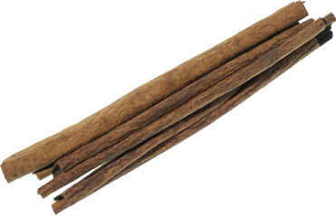 cinnamon cut out on transparent background.