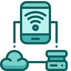 cloud storage two tone icon