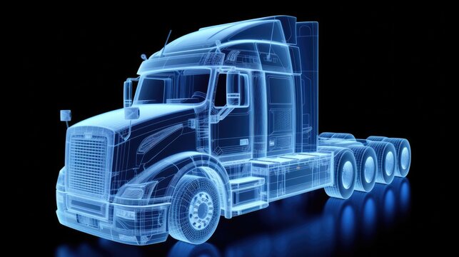 Xray image of a truck 