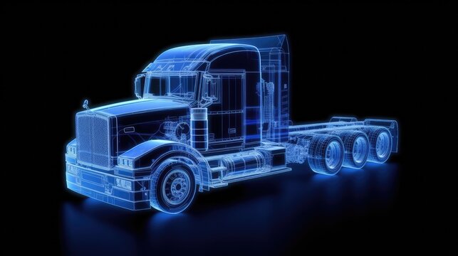 Xray image of a truck 