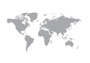 Obraz na płótnie Canvas World map, globe country background, black and white, gray color, vector illustration.