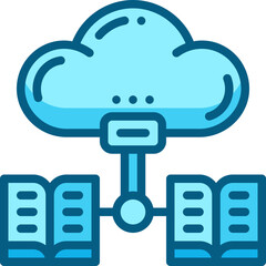 cloud computing two tone icon