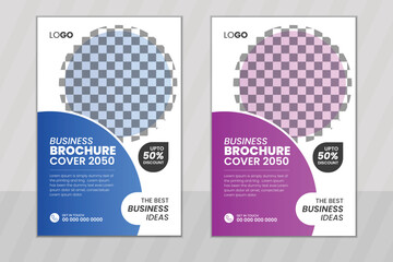 Modern Corporate promotional business brochure cover design template or annual report template