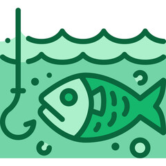 fishing two tone icon