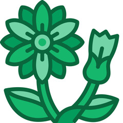 wild flower two tone icon