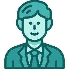 businessman two tone icon
