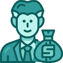 investor two tone icon