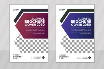 Obraz premium Modern Corporate promotional business brochure cover design template or annual report template