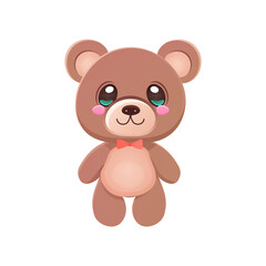 Toy baby bear teddy bear. Vector illustration