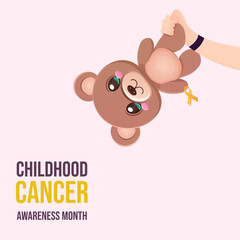  baby hand holding bear vector  childhood cancer