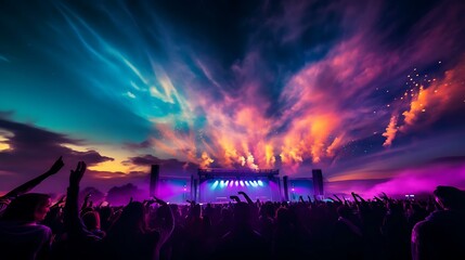 a crowd of people at a concert