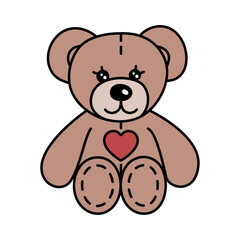 Teddy Bear with Heart Baby Toy Valentine's Day Symbol
