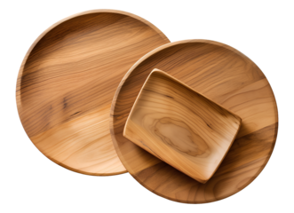 wood plates stacked in layer